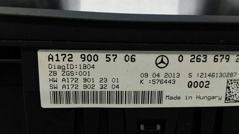 Mercedes SLK R172 Instrument Cluster A1729005706 Speedometer MPH Diesel SLK250