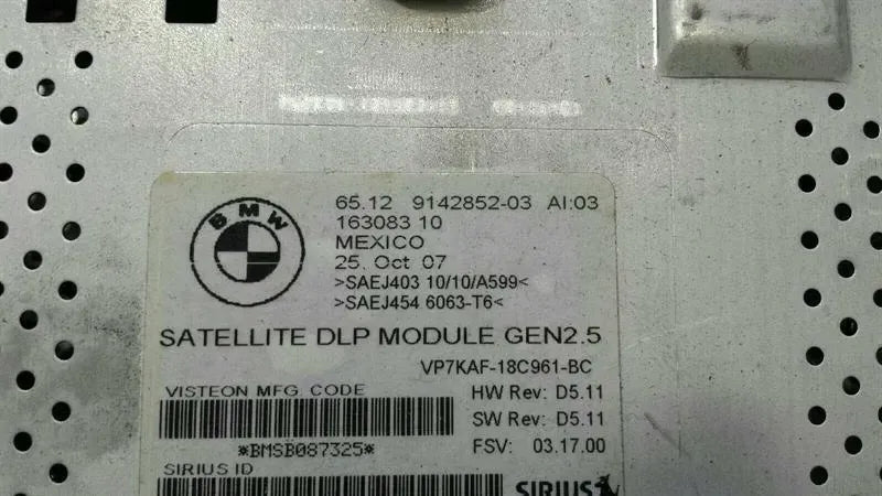 BMW 7 series E65 E90 E60 satellite radio receiver modules 9142852 control unit