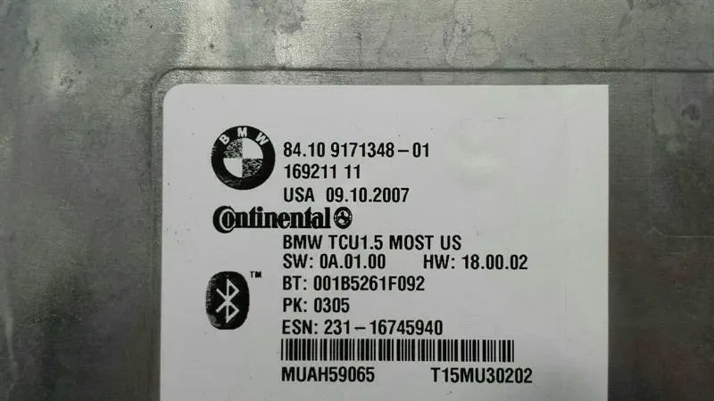 BMW 7 Series E65 Bluetooth Module 9171348 Telematic Control Unit