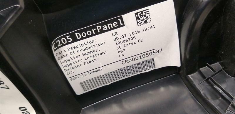 MERCEDES C63 W205 COUPE Rear Right Cover A2056907602 1/4 Fairing Rear