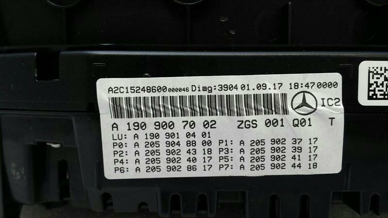 Mercedes GT C190 GTR Speedometer A1909007002 Instrument Cluster 220 MPH