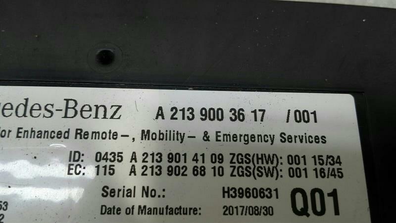 Mercedes GT C190 GTR W213 Multimedia Interface Module A2139003617 Control Unit