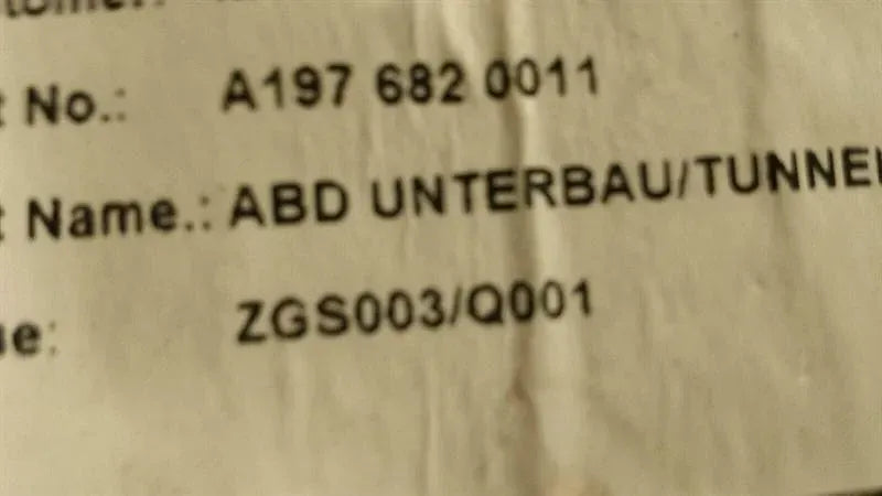 Mercedes GT C190 GT R AMG UNDERTRAY A1976820011 underfloor trim