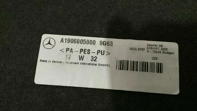 Mercedes GT C190 GTR Floor Mat A1906804800 RHD RIGHT HANDLE 9G63