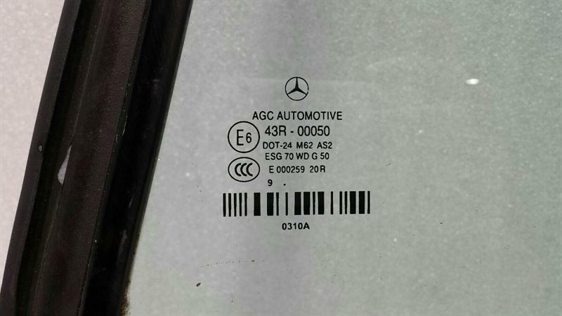 Mercedes E Class W207 Left Rear 1/4 Glass A2076701700 Door Glass 1/4 Rear Left