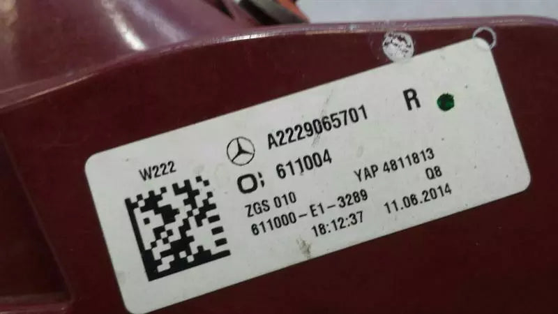 Mercedes S-class W222 Right Rear Light A2229065701 Rear Right Tail Light USA