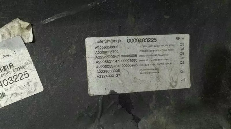 Mercedes S-Class W222 Rear Bumper A2228850225 Rear Bumper