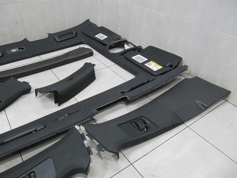 PORSCHE CAYENNE 958 92A PANORAMIC ROOF LINING CAYENNE HEADLINER SET BLACK BLACK