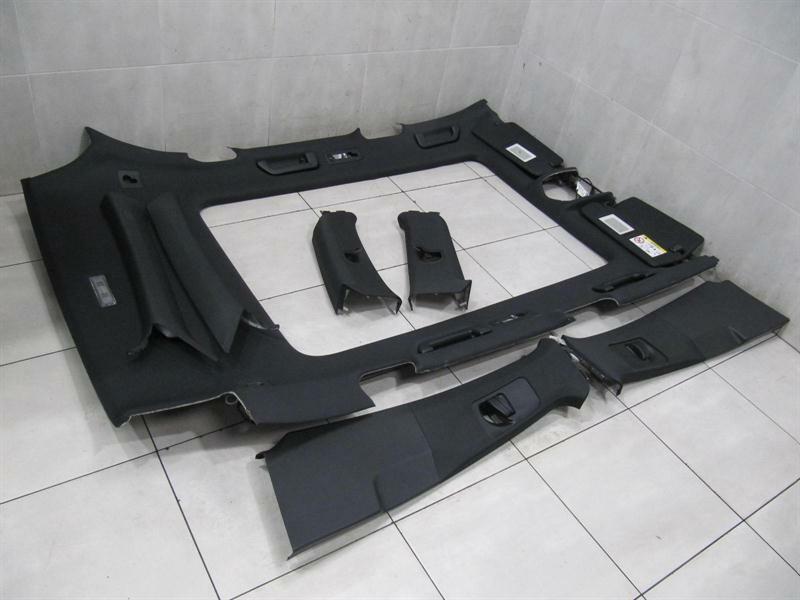 PORSCHE CAYENNE 958 92A PANORAMIC ROOF LINING CAYENNE HEADLINER SET BLACK BLACK