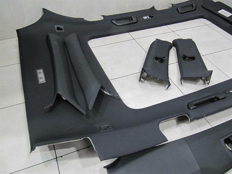 PORSCHE CAYENNE 958 92A PANORAMIC ROOF LINING CAYENNE HEADLINER SET BLACK BLACK
