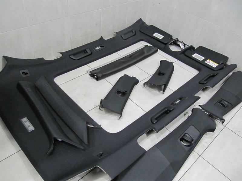 PORSCHE CAYENNE 958 92A PANORAMIC ROOF LINING CAYENNE HEADLINER SET BLACK BLACK