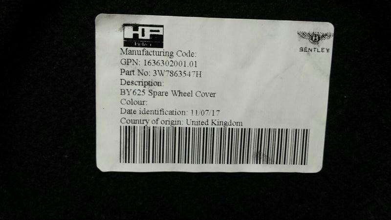 Bentley Continental GTC CONVERTIBLE BOAT FLOOR SET 3W7863463L Boot Liner