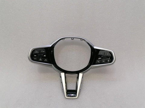 BMW M4 M3 LCI G80 G82 STEERING WHEEL TRIM SET OEM ALUMINUM 32307908504 MFL NEW