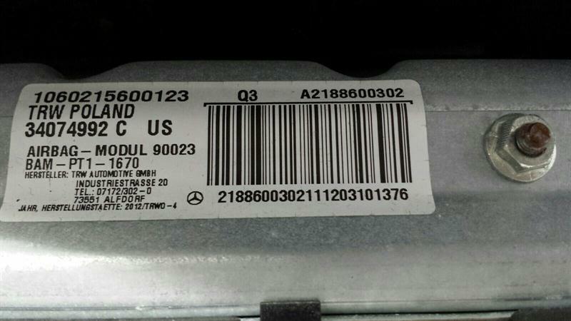 Mercedes CLS W218 Glovebox A2186800291 Glove Box Leather Knee SRS