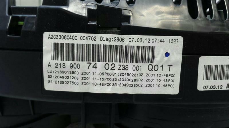 Mercedes CLS W218 Speedometer A2189007402 Instrument Cluster MPH