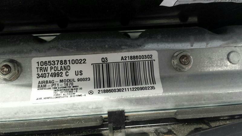 Mercedes CLS W218 Glovebox A2186800291 Glove Box SRS Knee Knee