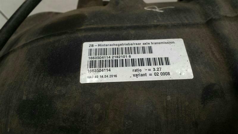 Mercedes GLS X166 Rear Diff A1663504114 Differential Rear Ratio 3.27