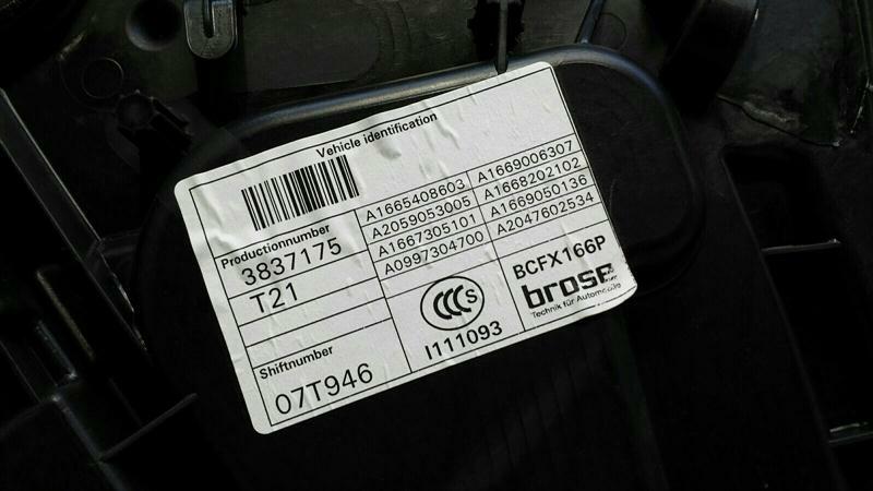 Mercedes GLS 350D Left Rear Door Winder A1667308901 Window Regulator Rear Left
