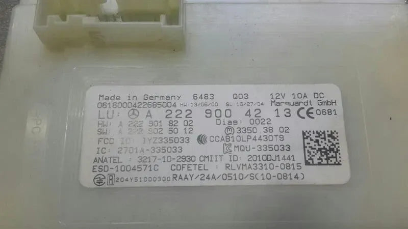 Mercedes S-Class W222 Electronic Module A2229004213 ECU Keyless Go