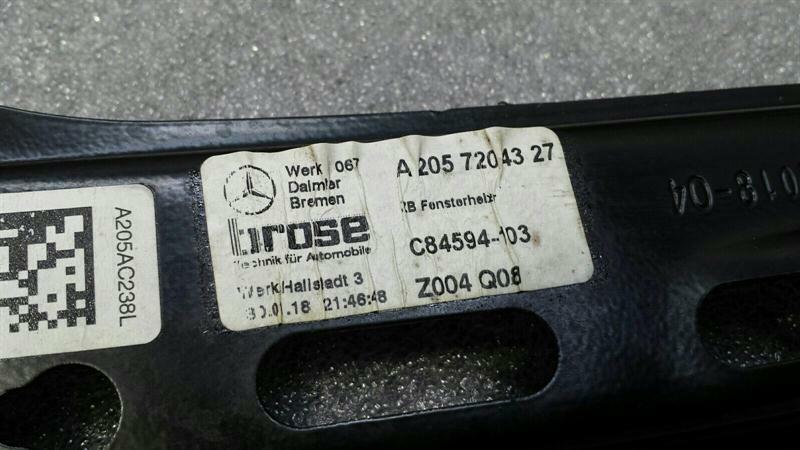 Mercedes W238 Convertible FLH Door Winder A2057204127 Window Regulator Front Left