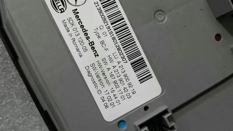 Mercedes E Class W238 Control Module ECU SAM A2139009219 Control Unit