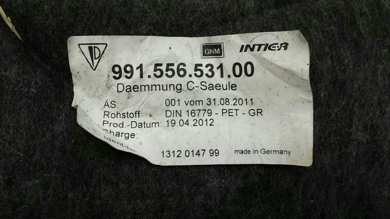 Porsche 911 991 C Post Cover 99155518701 C Pillar Panel Left Alcantara