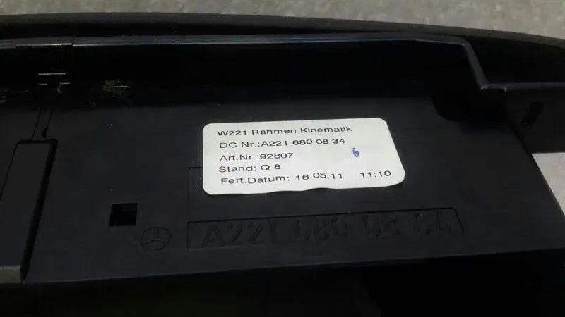 Mercedes S-Class W221 Kinematic Cover A2216800834 Cover Trim Panel