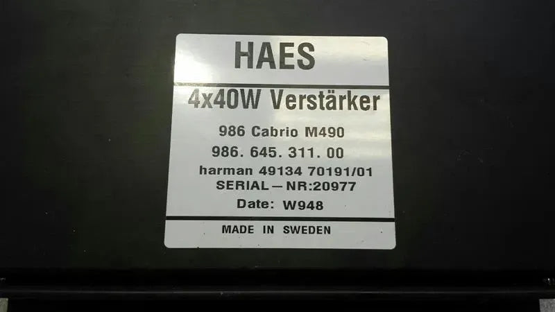 Porsche Boxster 986 Amplifier 98664531100 Amp