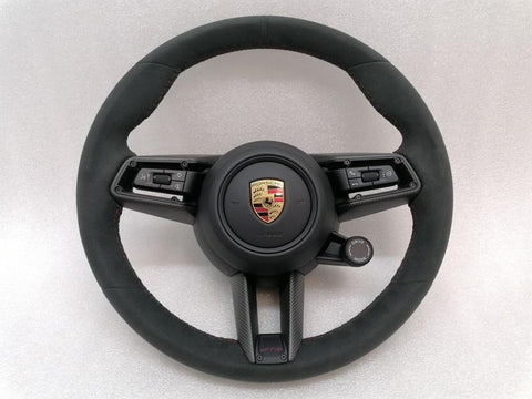 Porsche Taycan 9J steering wheel GTS red carbon 36 cm steering wheel Alcantara