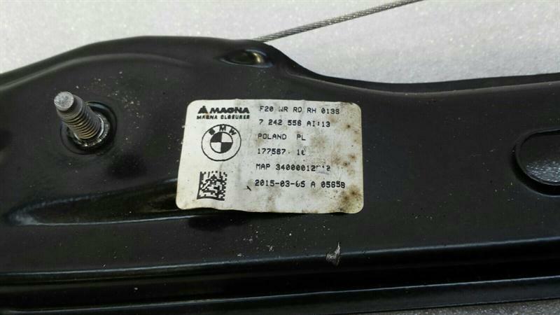 BMW 1 Series F20 Right Rear Door Winder 7242556 Window Regulator Rear Right