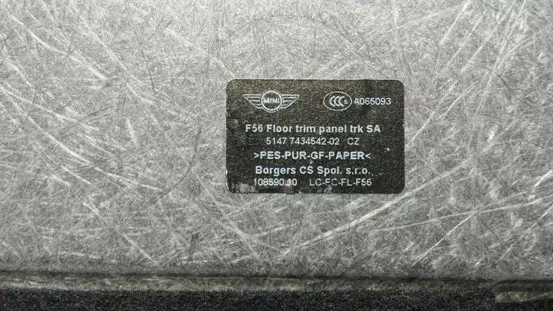 MINI COOPER F56 boat floor 7298611 trunk trim
