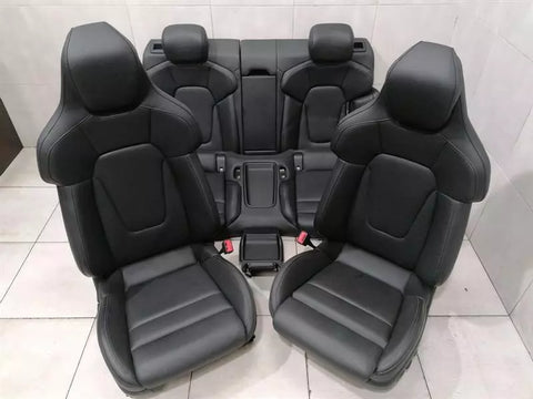 Porsche Taycan 9J Seat Interior Leather Interior in Black Turbo S Seat