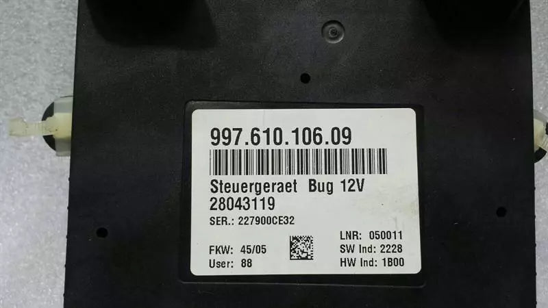 Porsche 911 997 electronic modules 99761010609 control unit BCM BUG