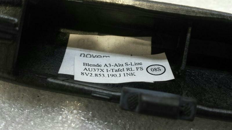 Audi S3 8V RHD veneer set 8V2853189AE right handlebar aluminium aluminium