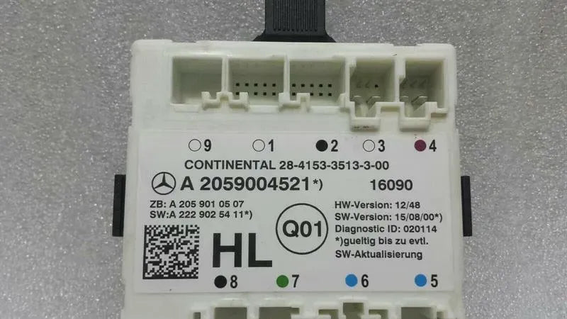 Mercedes C W205 rear left door module A2059004521 door rear left control unit