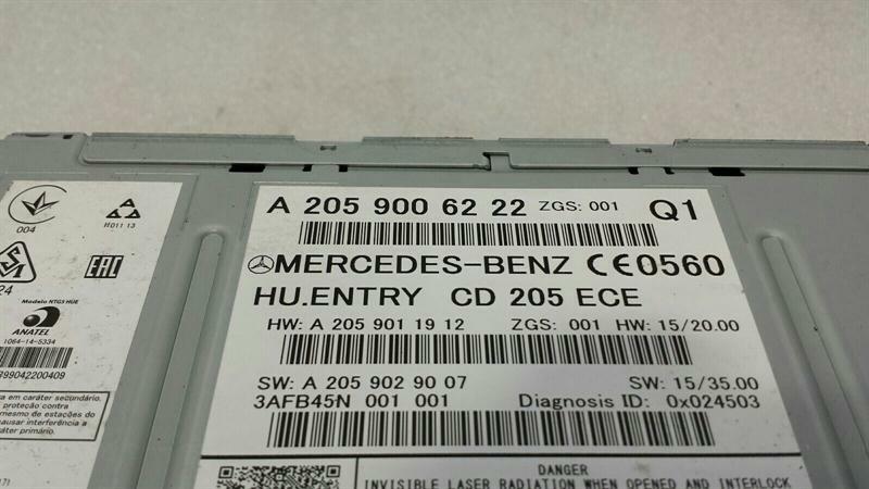 Mercedes C Class W205 CD player A2059006222 audio system controller