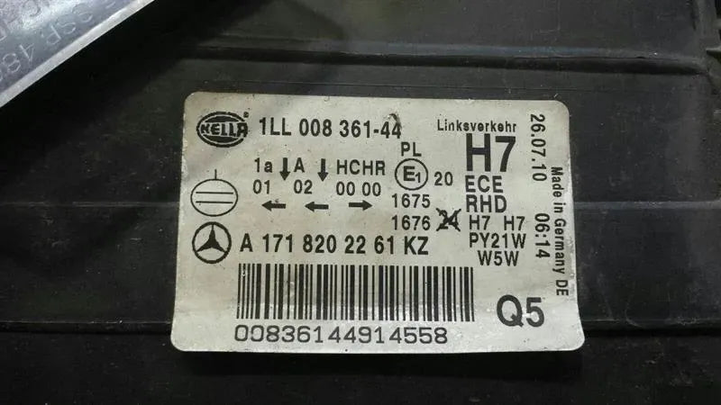 Mercedes SLK R171 Right A1718202261 Headlight RHD RIGHT HAND DRIVE Halogen