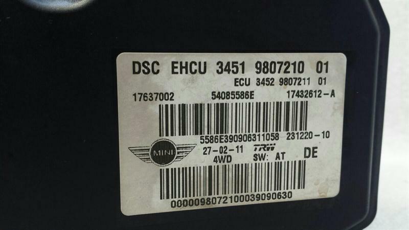 Mini Countryman S R60 A.B.S Pump 9807210 ABS Pump Hydraulic Block DSC