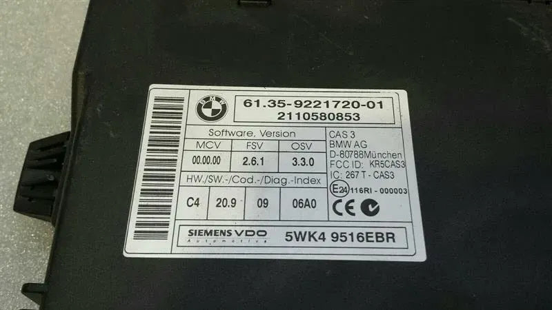 MINI COUNTRYMAN S R60 Gateway Module 9221720 CAS Control Unit