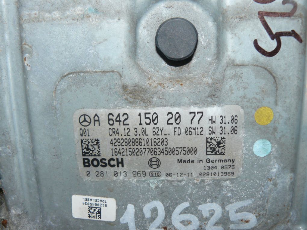 0281013969 A6421502077 Engine Control Unit / module (ECU) MERCEDES-BENZ ML-CLASS (W164) (2005-2011)