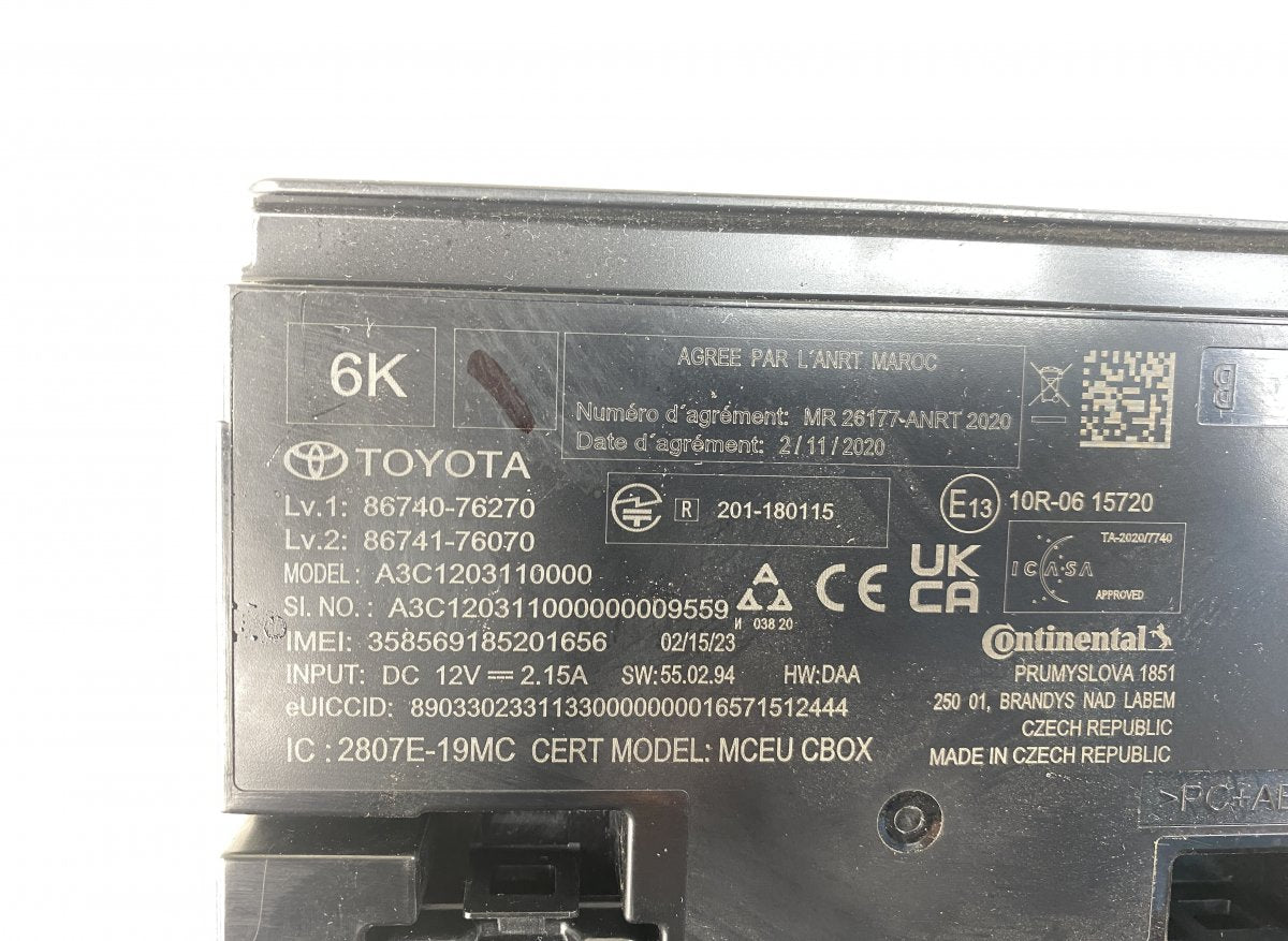 A3C1203110000 Phone / bluetooth control unit LEXUS UX (AA10, AH10) (2018-)