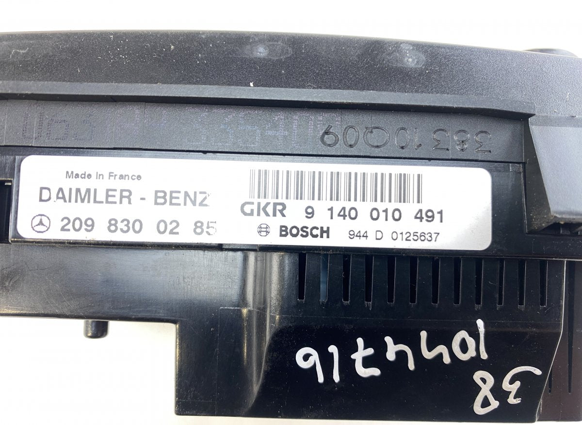 9140010484 9140010401 Heater control panel MERCEDES-BENZ CLK (C209) (2002-2010)