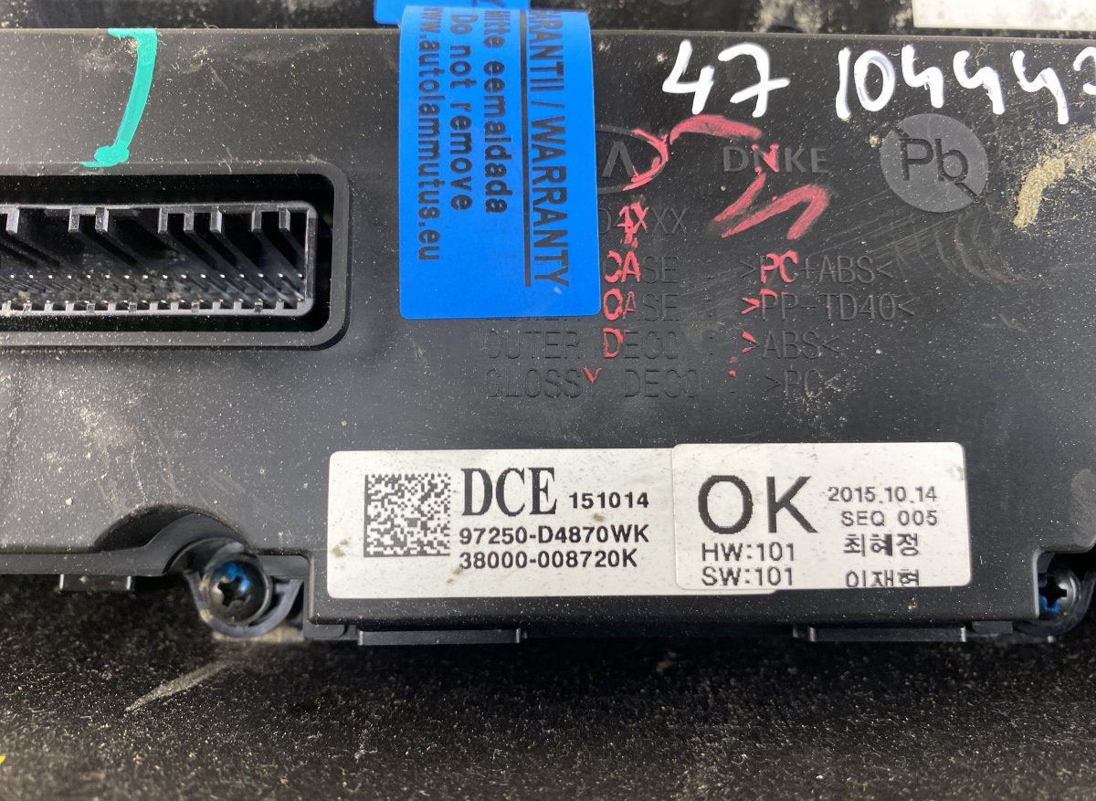 97250D4870WK Heater control panel KIA OPTIMA IV (JF) (2015-2020)