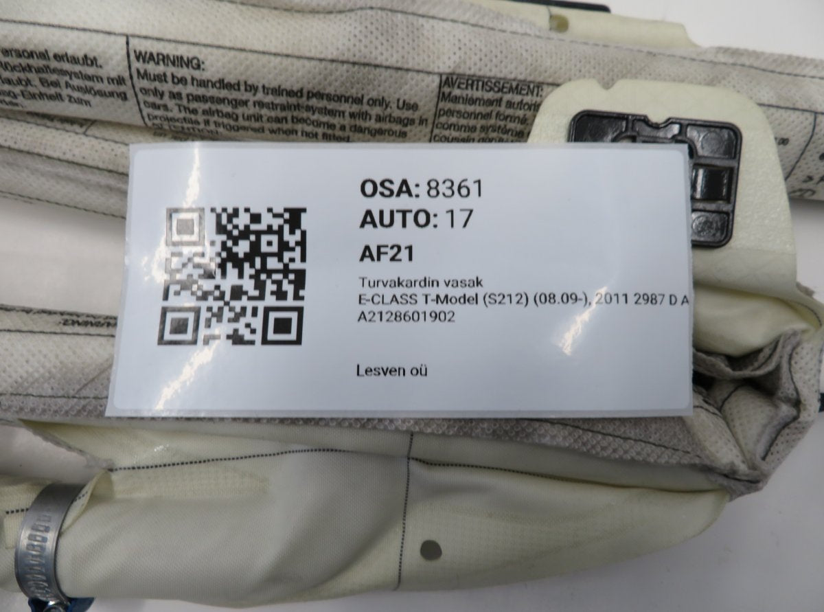 A2128601902 Head/roof/curtain airbag left MERCEDES-BENZ E-CLASS (W212) (2009-2016)