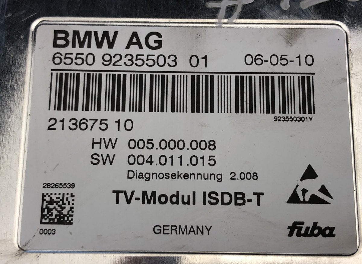9235503 TV - Receiver (Tuner) BMW 3 (E90, E91, E92, E93) (2005-2011)