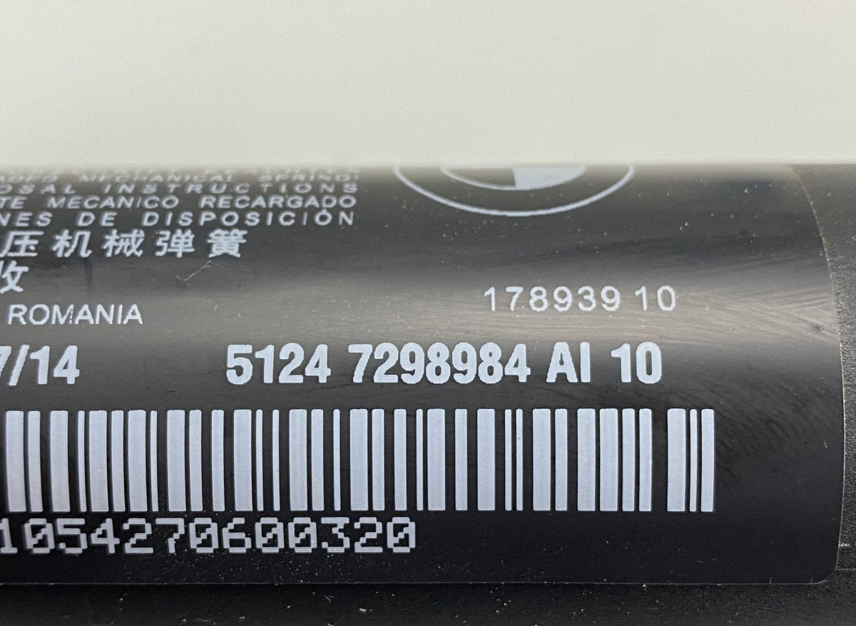 Bootlid / tailgate strut right BMW 3 (F30, F31, F34, F80) (2011-2019)