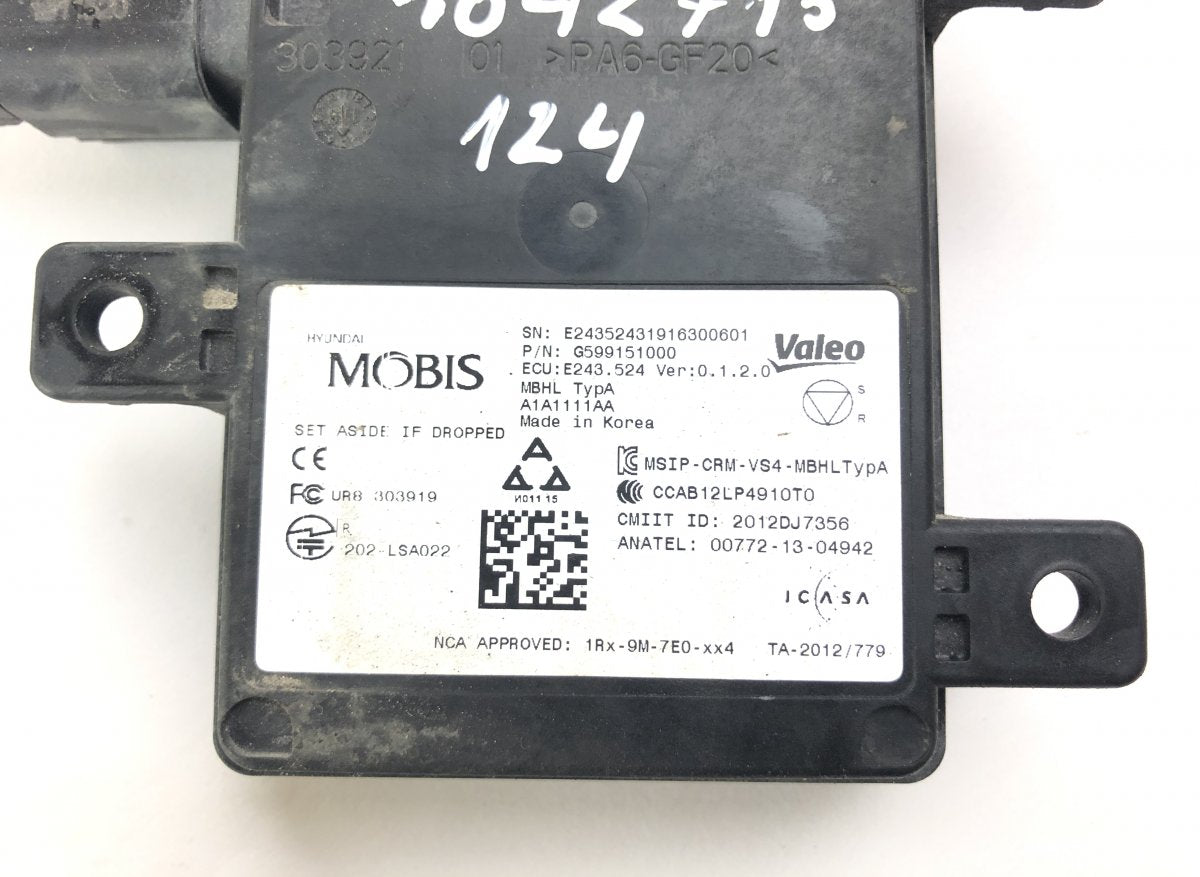 G599151000 BLIND SPOT radar sensor KIA NIRO I (DE) (2016-2022)