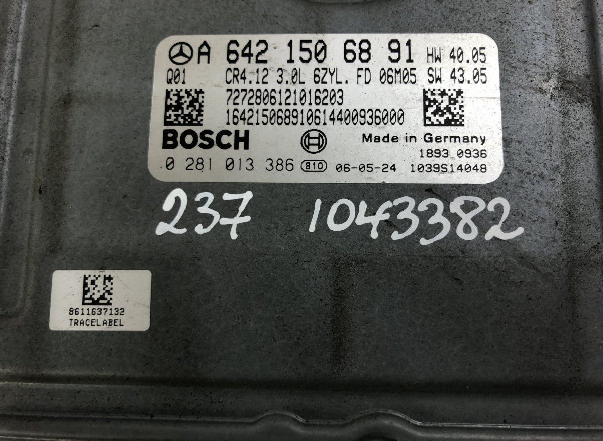 0281013386 Engine Control Unit / module (ECU) MERCEDES-BENZ R-CLASS (W251) (2006-2013)
