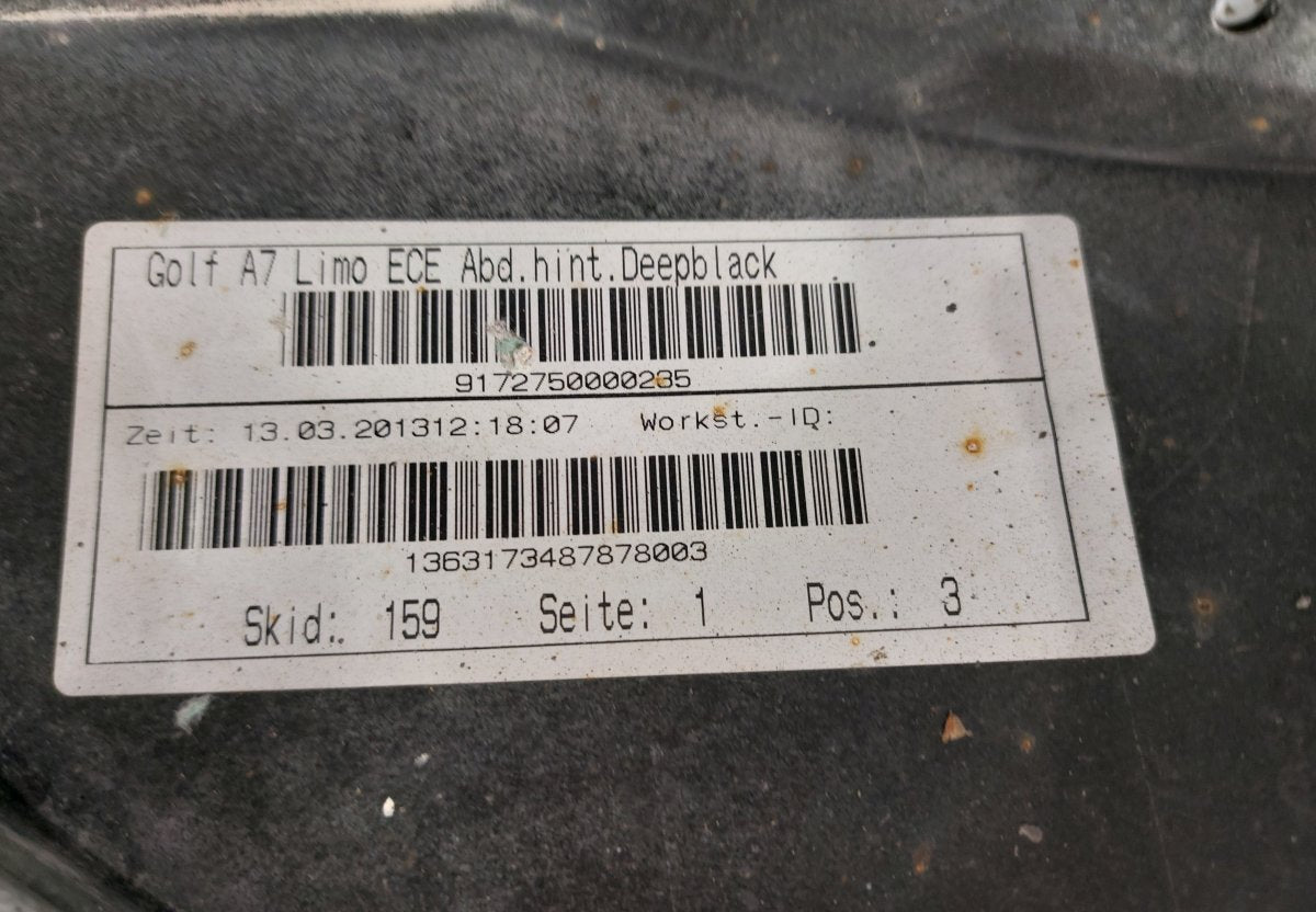 5G6807421 Rear bumper VW GOLF VII (5G1, BA5, BV5, BQ1, BE) (2012-2020)