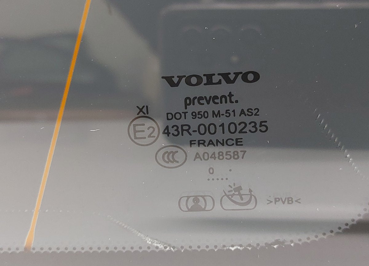 31298039 312980035 31297056 43R-0010235 Chassis Side Window glass Rear Right VOLVO XC60 I (2008-2017)